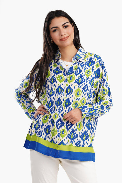 Self-Printed Voile Shirt