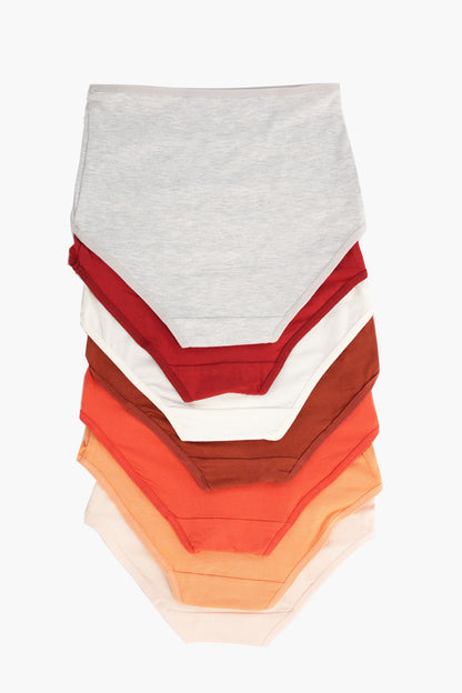 مجموعة من 7 سراويل داخلية كاملة ملونة