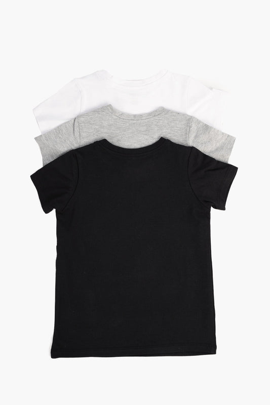 مجموعة من 3 قمصان قصيرة الأكمام للبنات