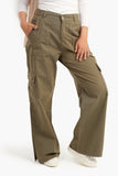 Linen Cargo Pants with Slits