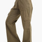 Linen Cargo Pants with Slits