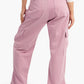 Linen Cargo Pants with Slits