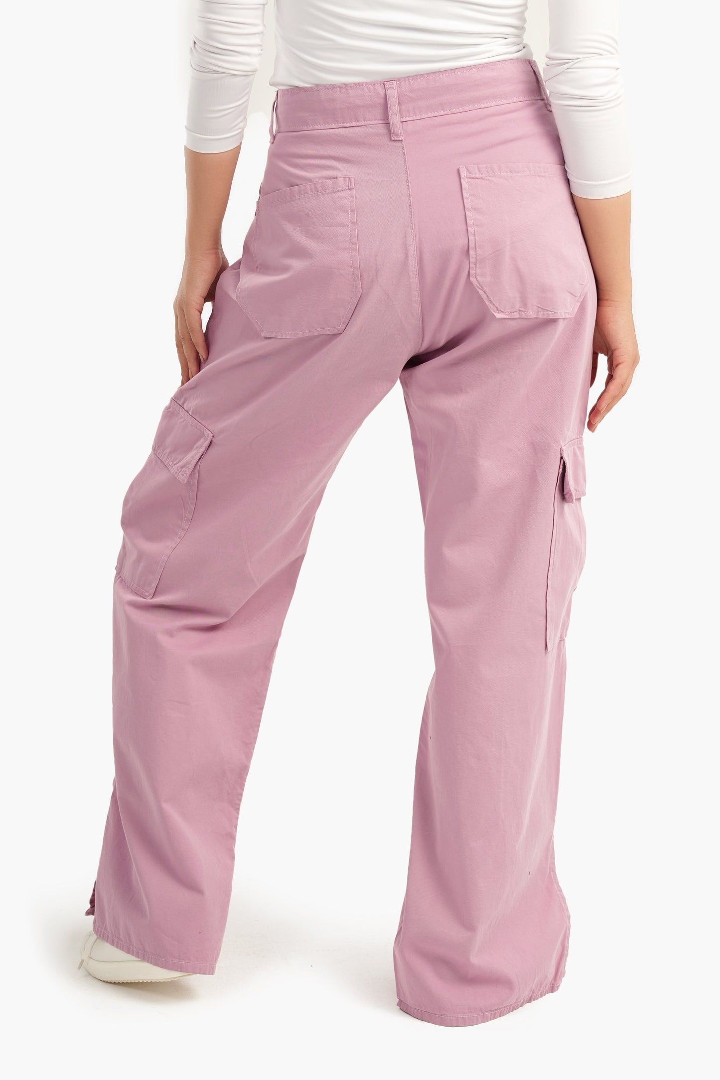 Linen Cargo Pants with Slits