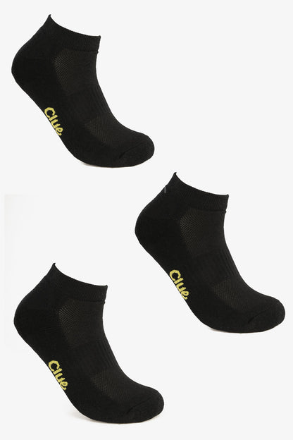 Set of 3 Pairs of Solid Ankle Socks