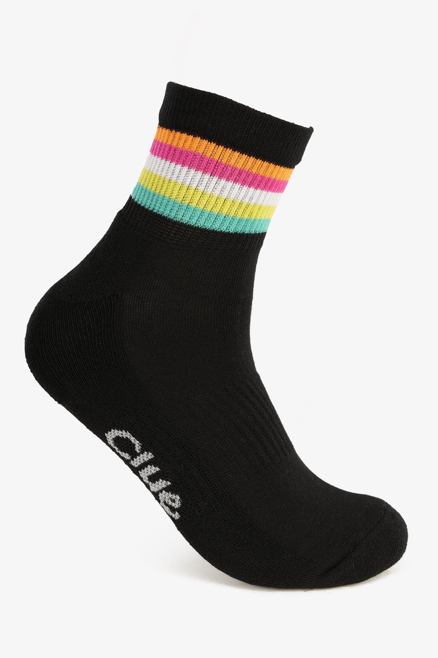 Set of 3 Pairs of Striped Quarter Length Socks