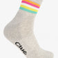 Set of 3 Pairs of Striped Quarter Length Socks