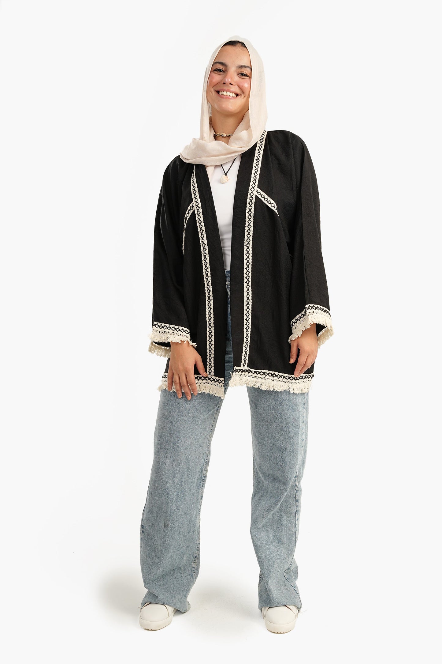 Linen Fringed Kimono