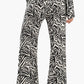 Elastic Waist Printed Flare Pants