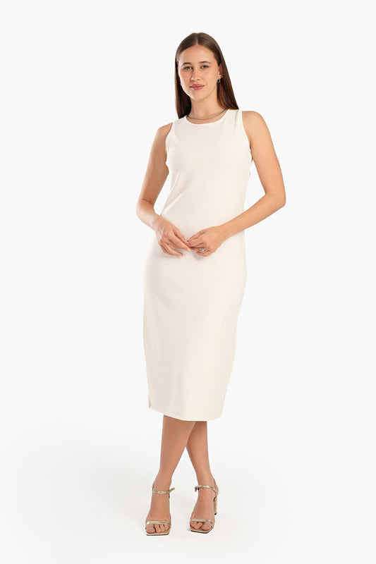 Below Knee Ribbed Dress