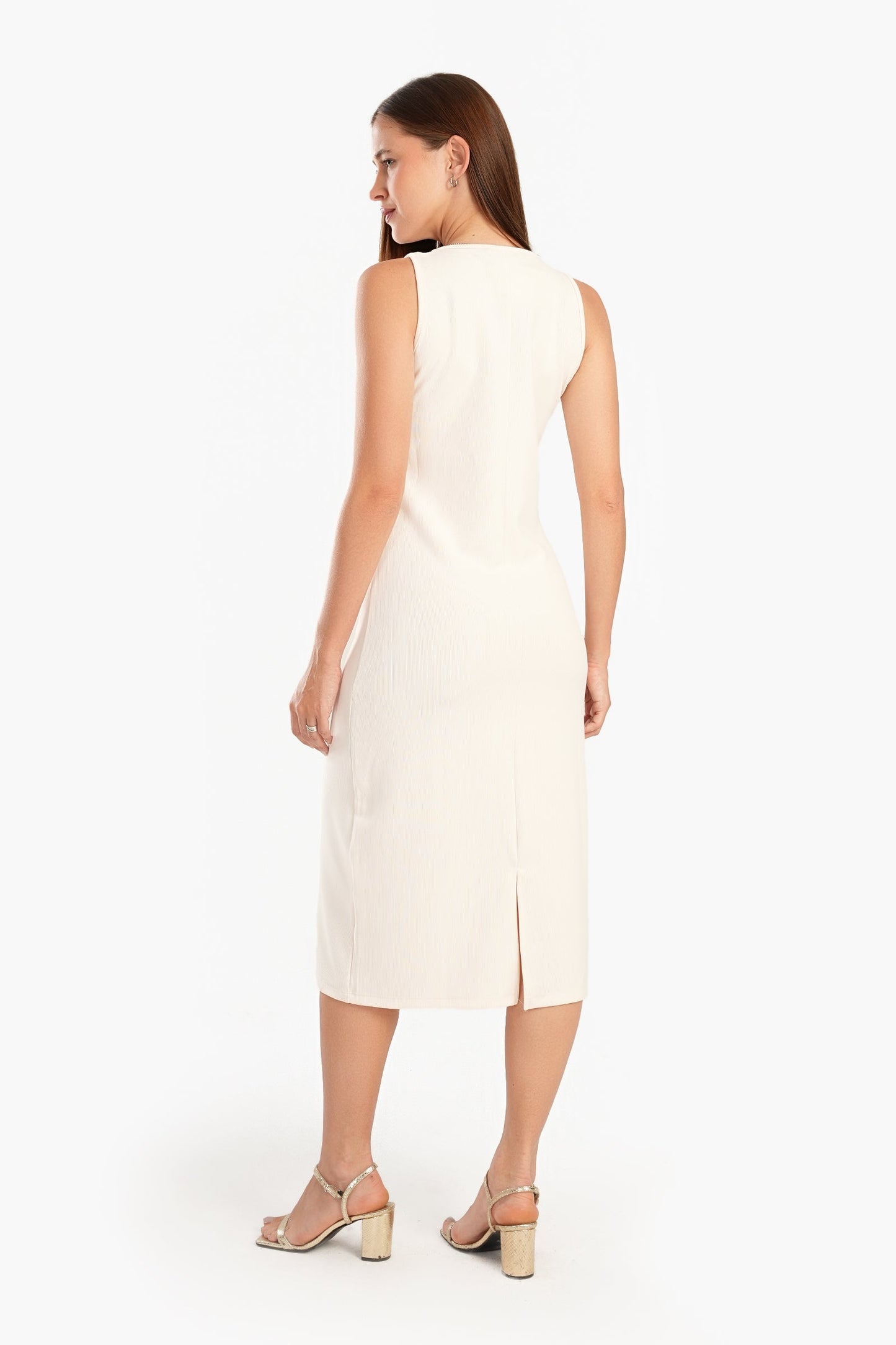 Below Knee Ribbed Dress