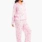 Pink Striped Printed Pyjama Set