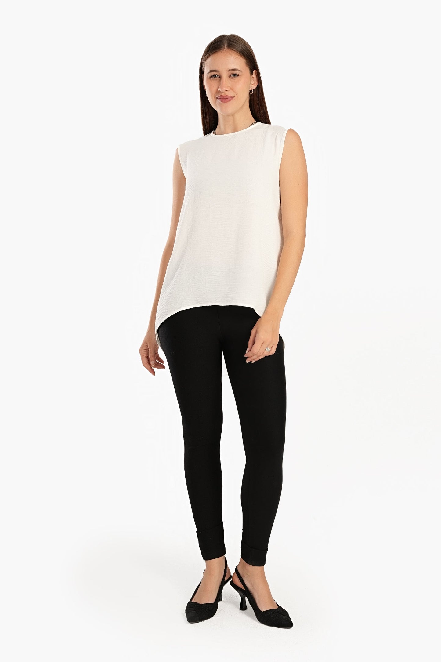 Asymmetrical Sleeveless Blouse