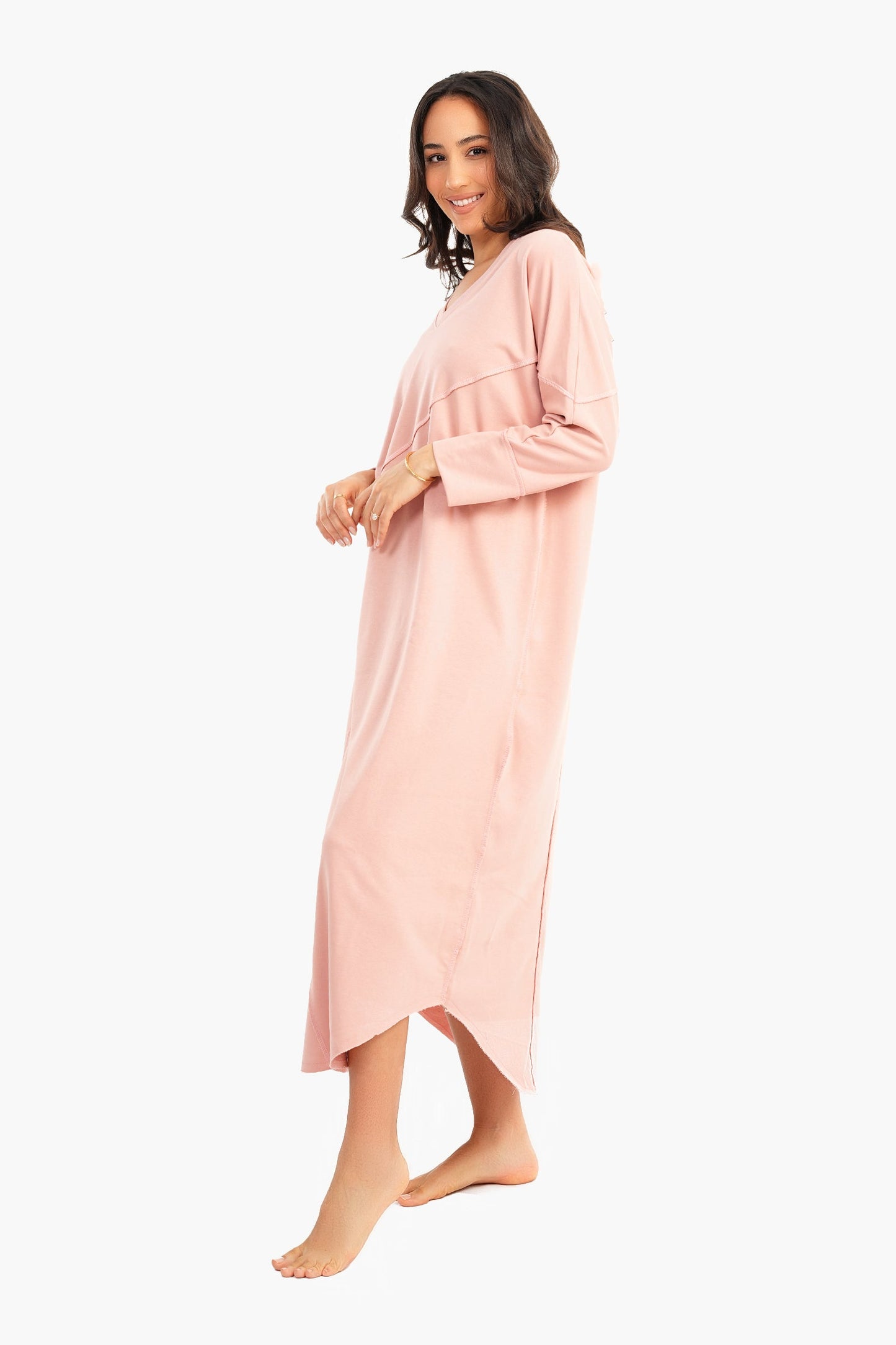 Maxi Nightgown with Round Hem