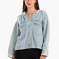 Hooded Denim Shirt