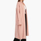 Wool Open Neckline Coat