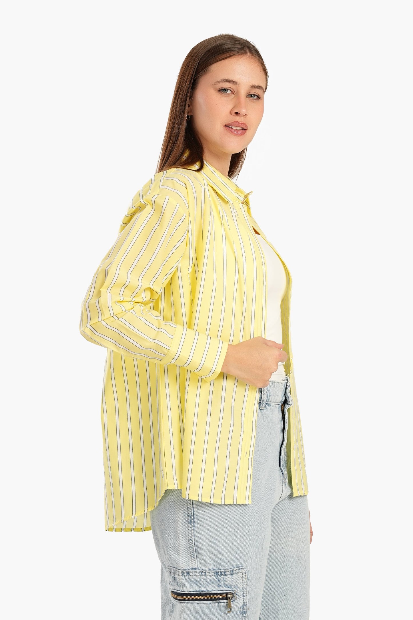 Light Yellow Striped Shirt