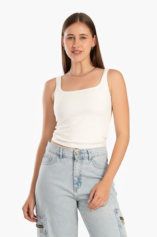 Square Neck Sleeveless Top