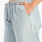 Elastic Waist Jeans with Denim Drawstring