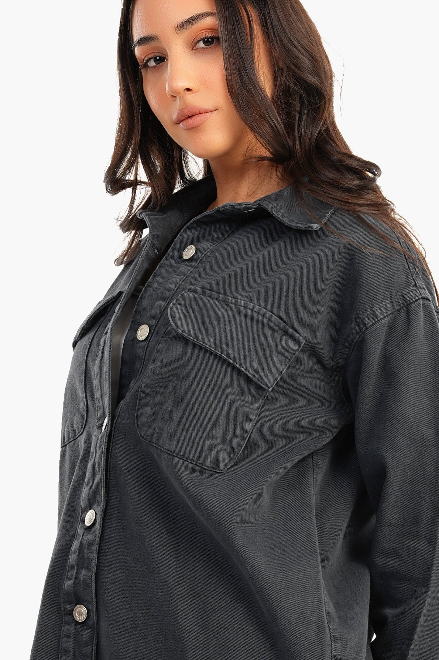 Carina Denim Shirt with Chest Pockets