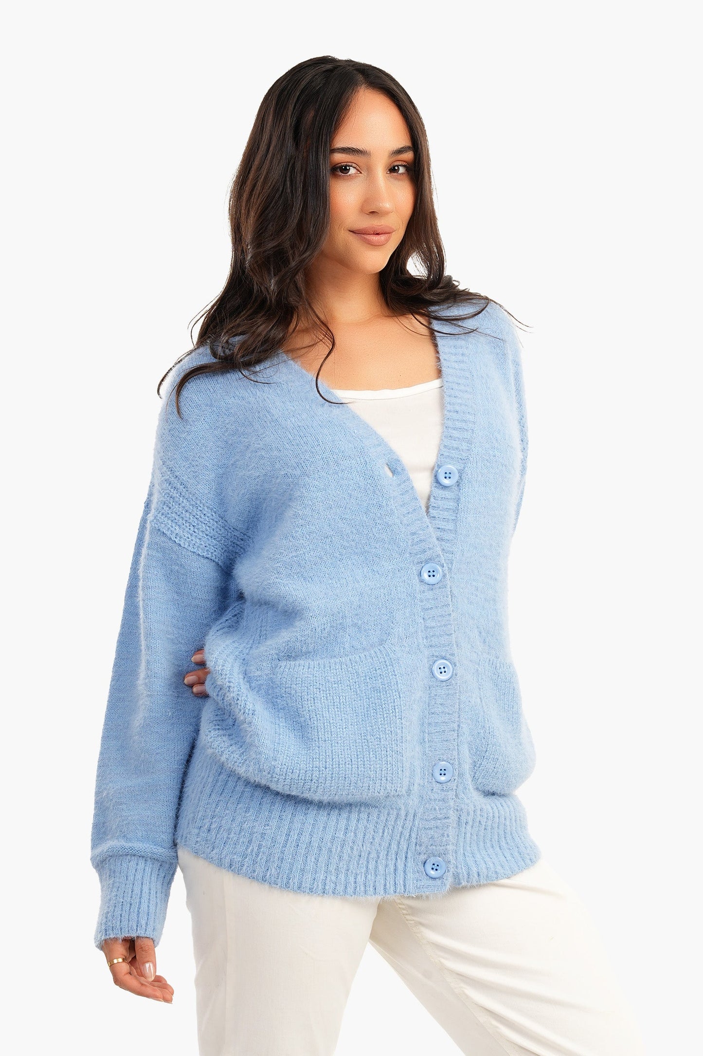 Carina Knitted Drop Shoulder Cardigan