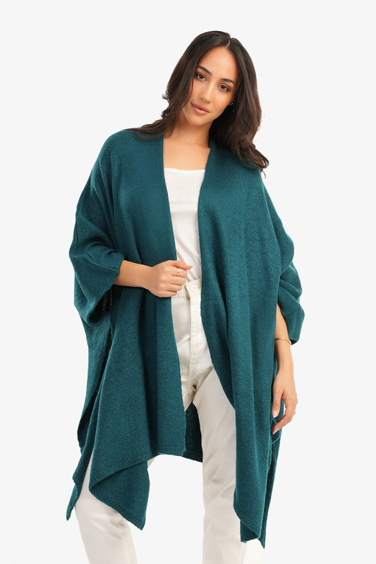 بونشو محبوك من الصوف