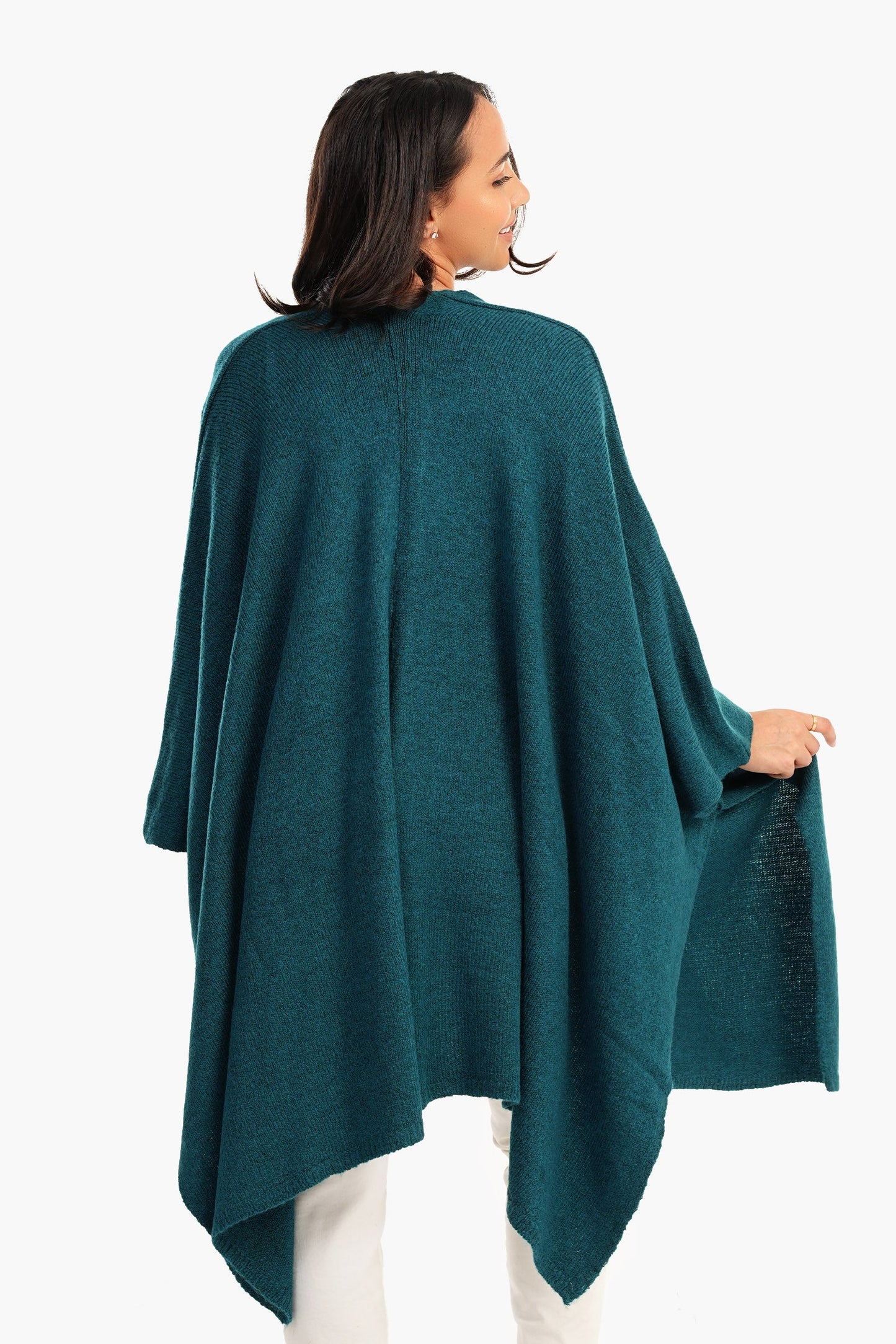 Carina Wool Knitted Poncho