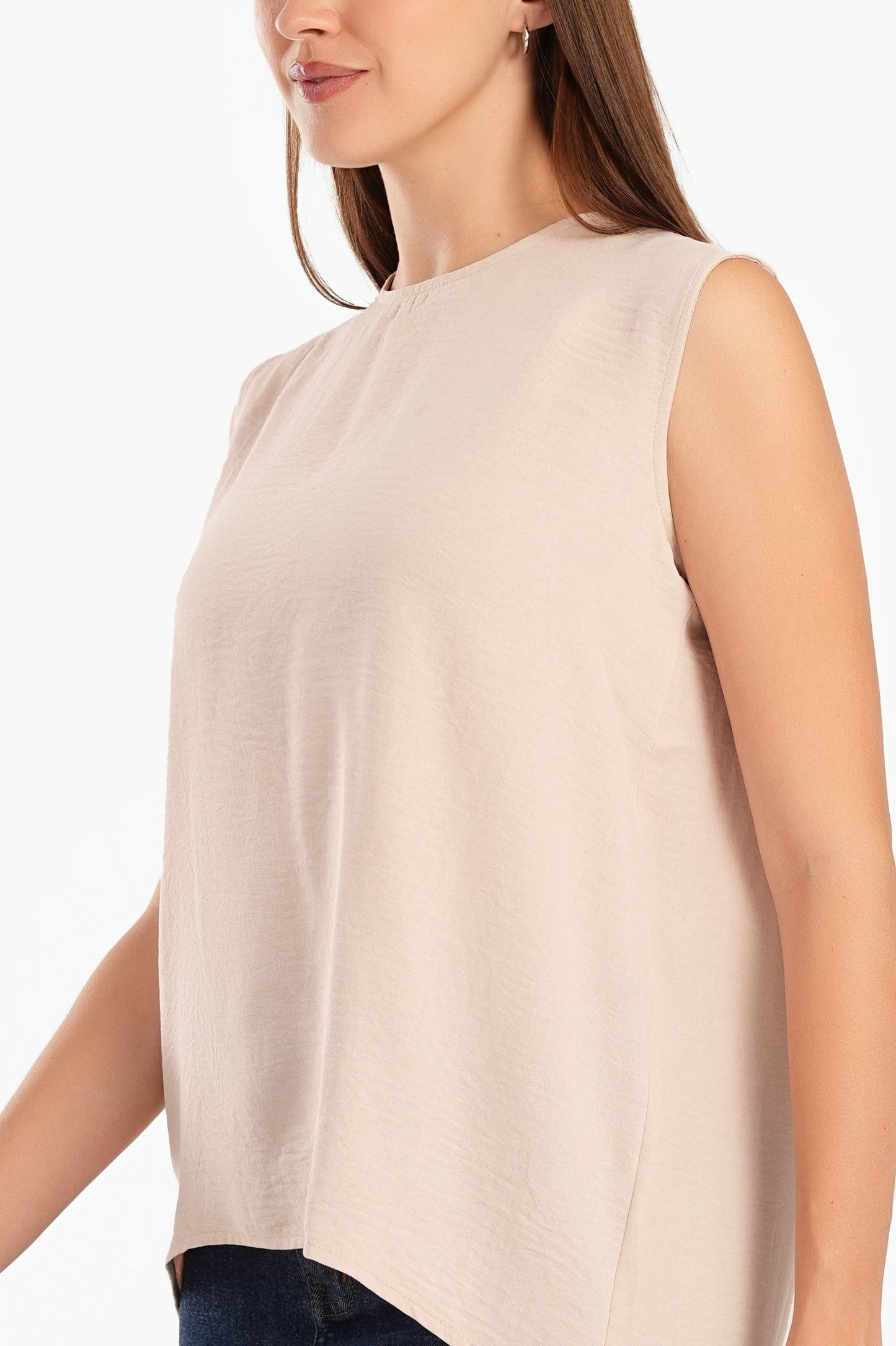 Asymmetrical Sleeveless Blouse