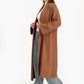 Wool Open Neckline Coat