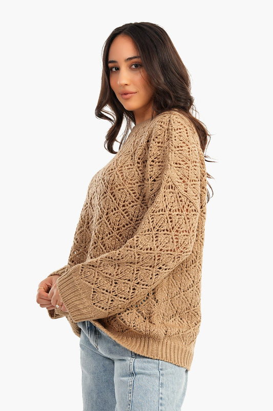 Carina Brocade Arcylic Pullover