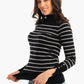 Carina Pullover with Horizontal Stripes