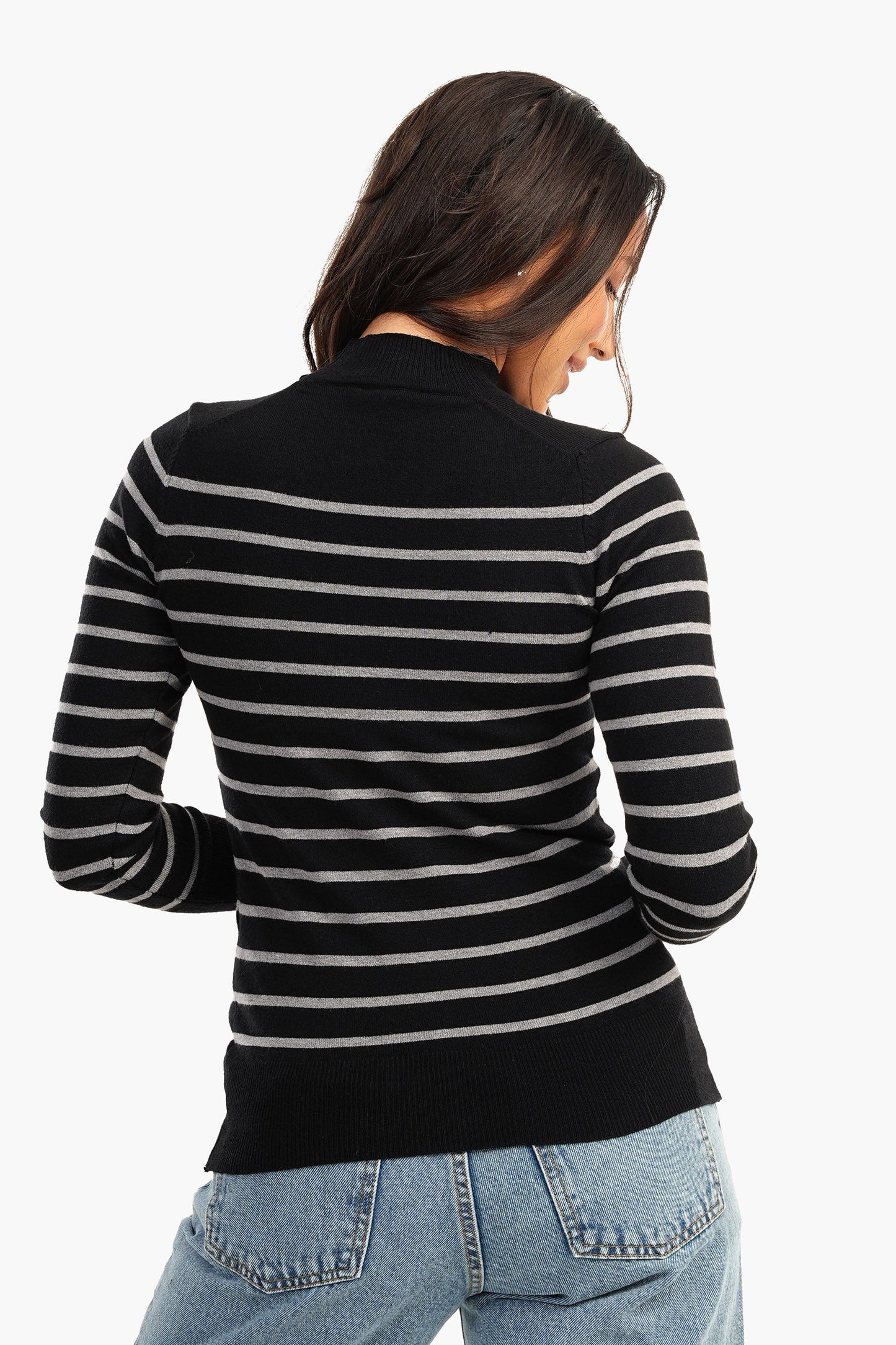 Carina Pullover with Horizontal Stripes