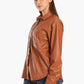 Leather Shirt with Snap Closure