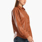 Leather Shirt with Snap Closure