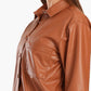 Leather Shirt with Snap Closure