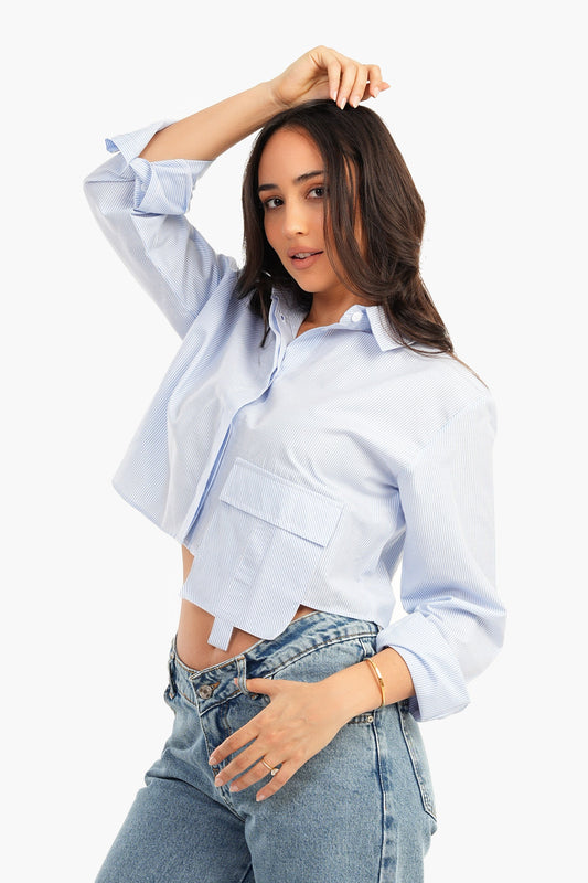 Carina Asymmetrical Cropped Shirt