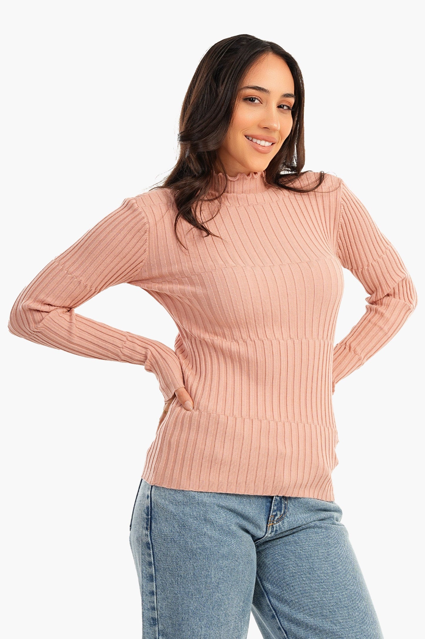 Carina Ribbed Slim Fit Pullover