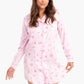 Pink Striped & Printed Nightshirt