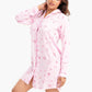 Pink Striped & Printed Nightshirt