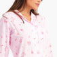 Pink Striped & Printed Nightshirt