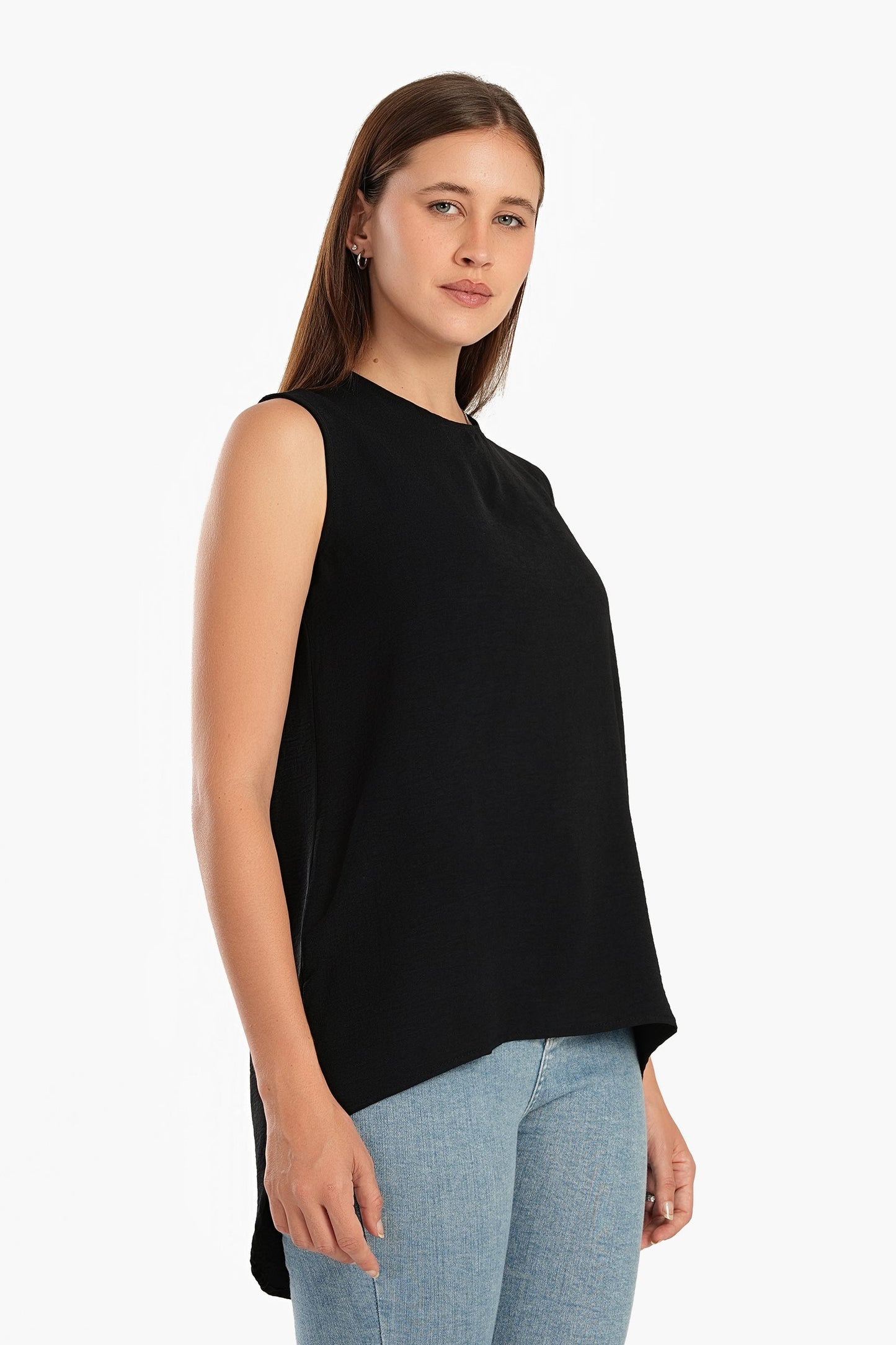 Asymmetrical Sleeveless Blouse