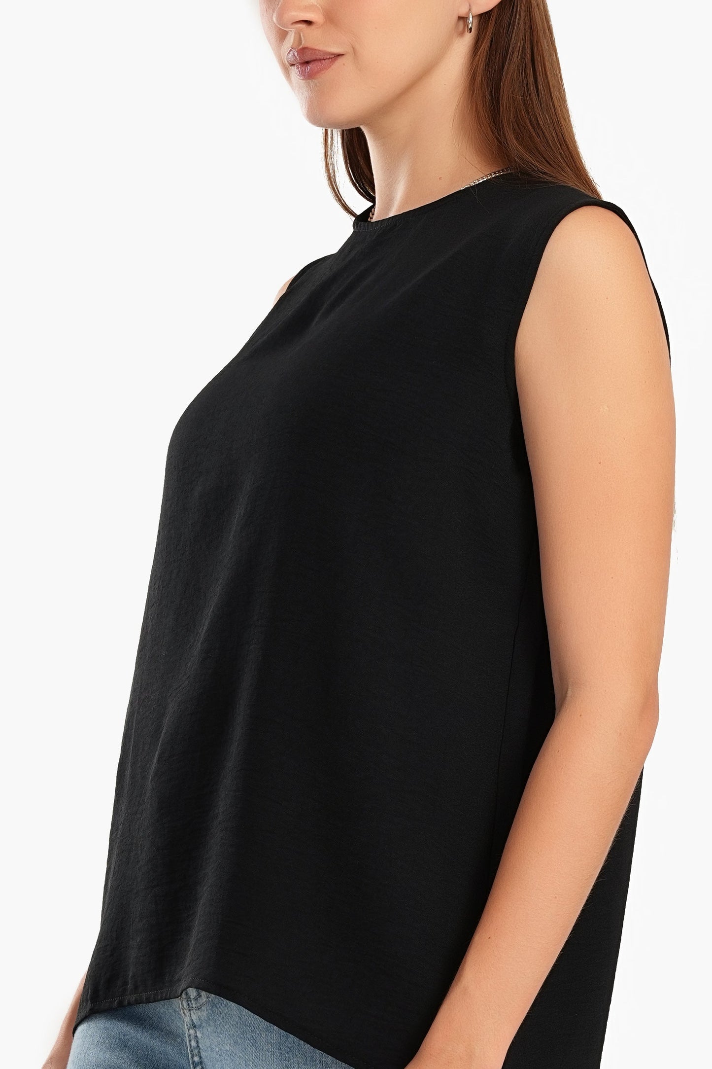 Asymmetrical Sleeveless Blouse