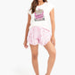 Pink Striped & Printed Pyjama Short