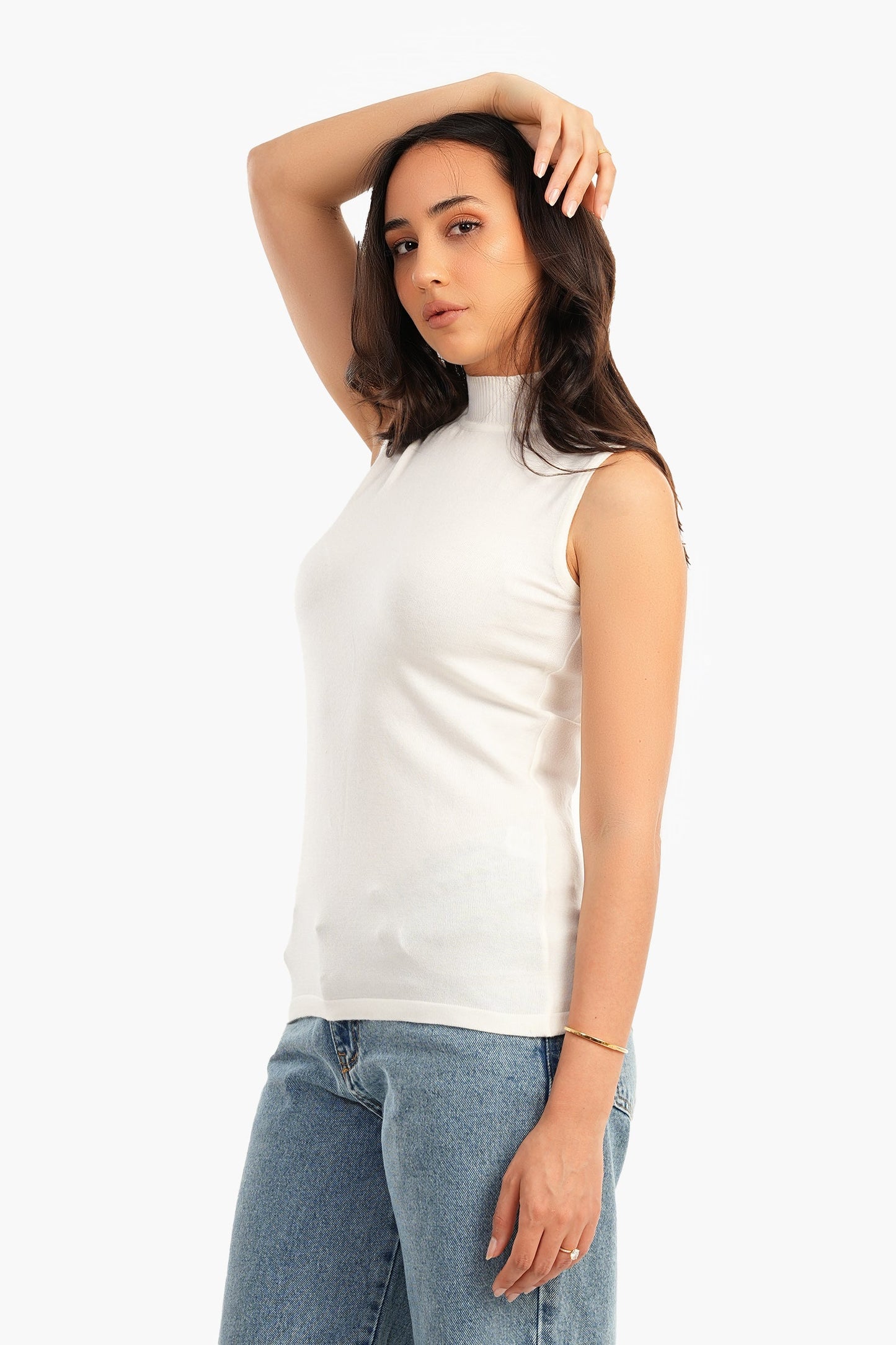 Carina Sleeveless High Neck Pullover