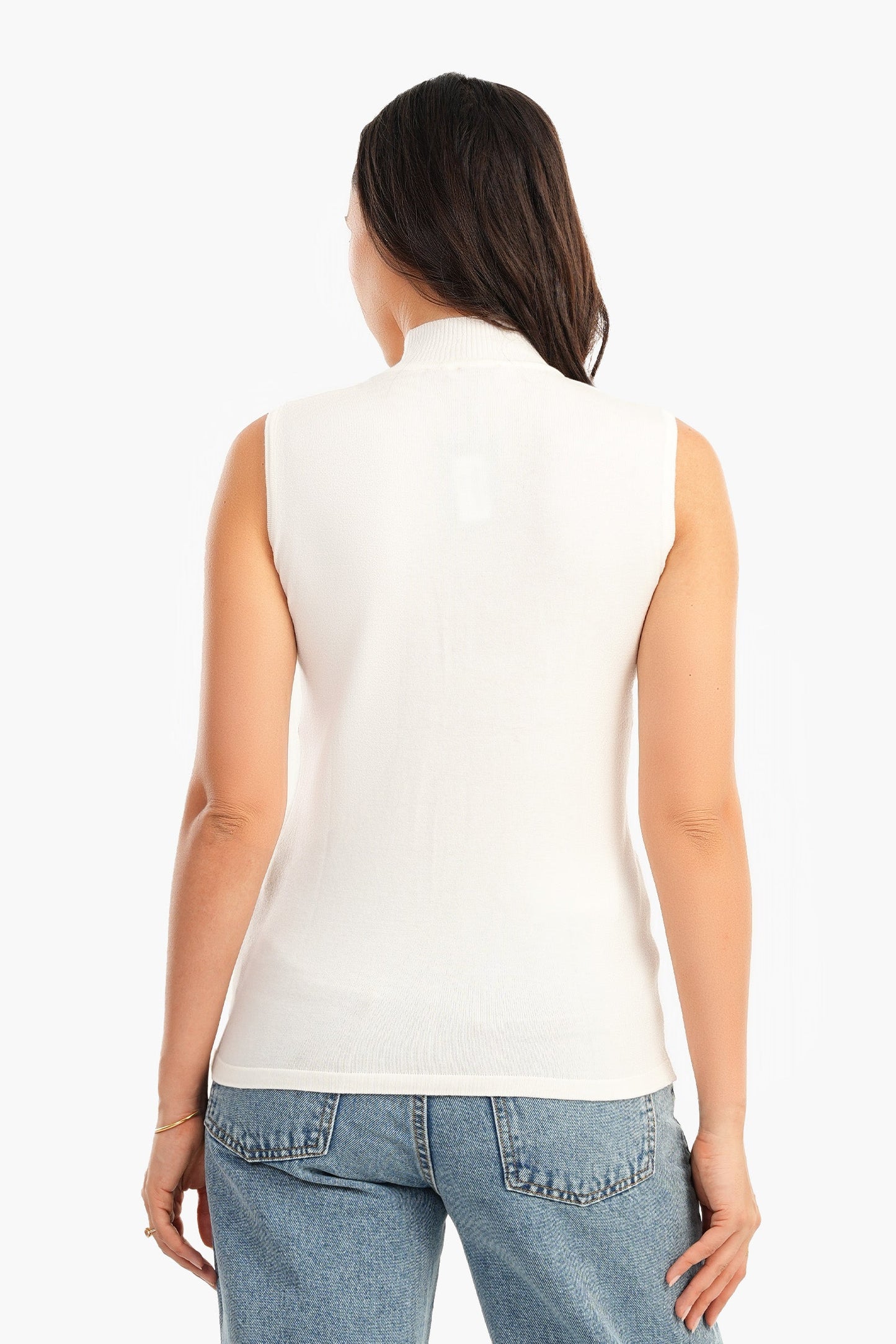 Carina Sleeveless High Neck Pullover