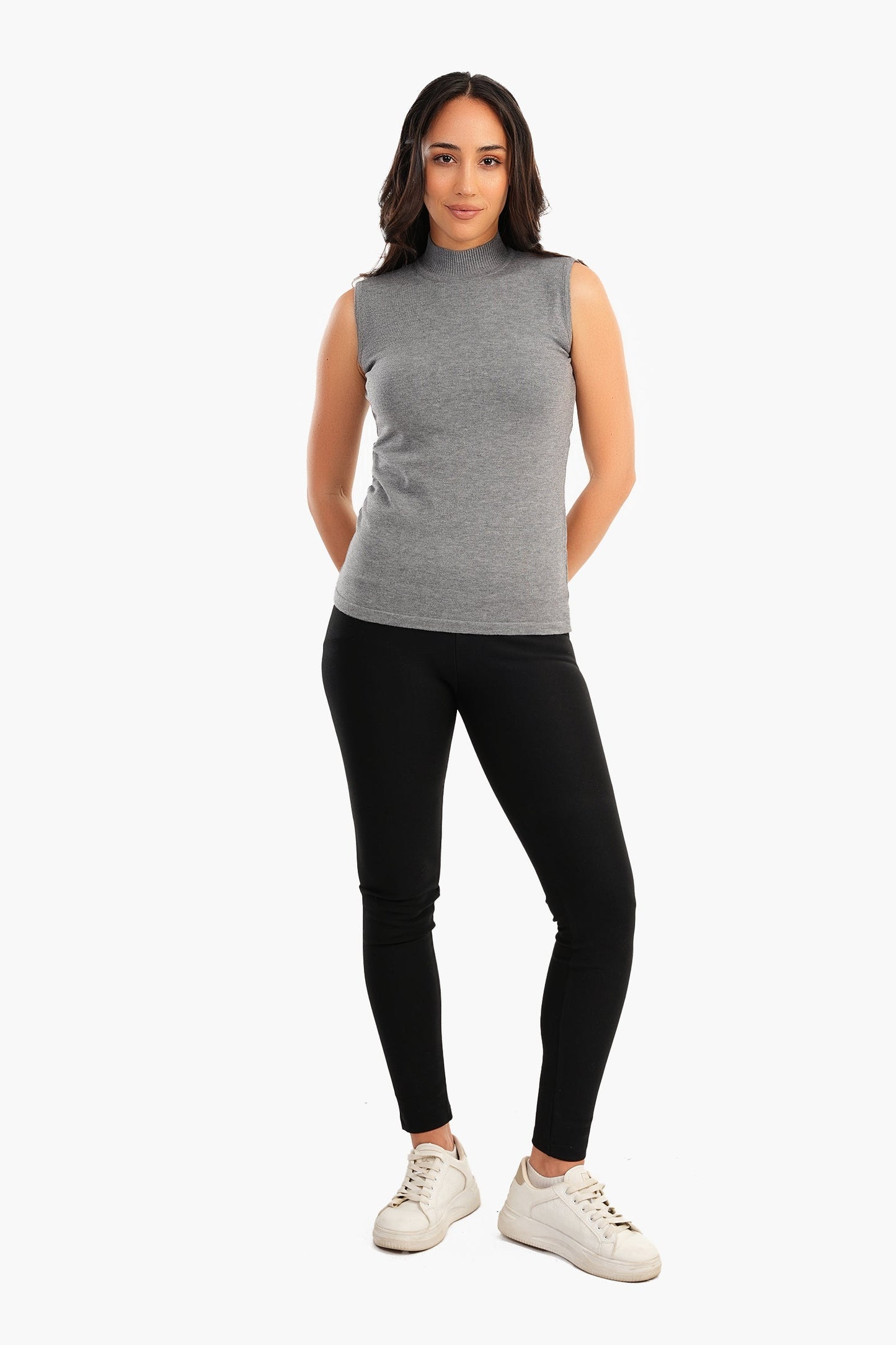 Carina Sleeveless High Neck Pullover