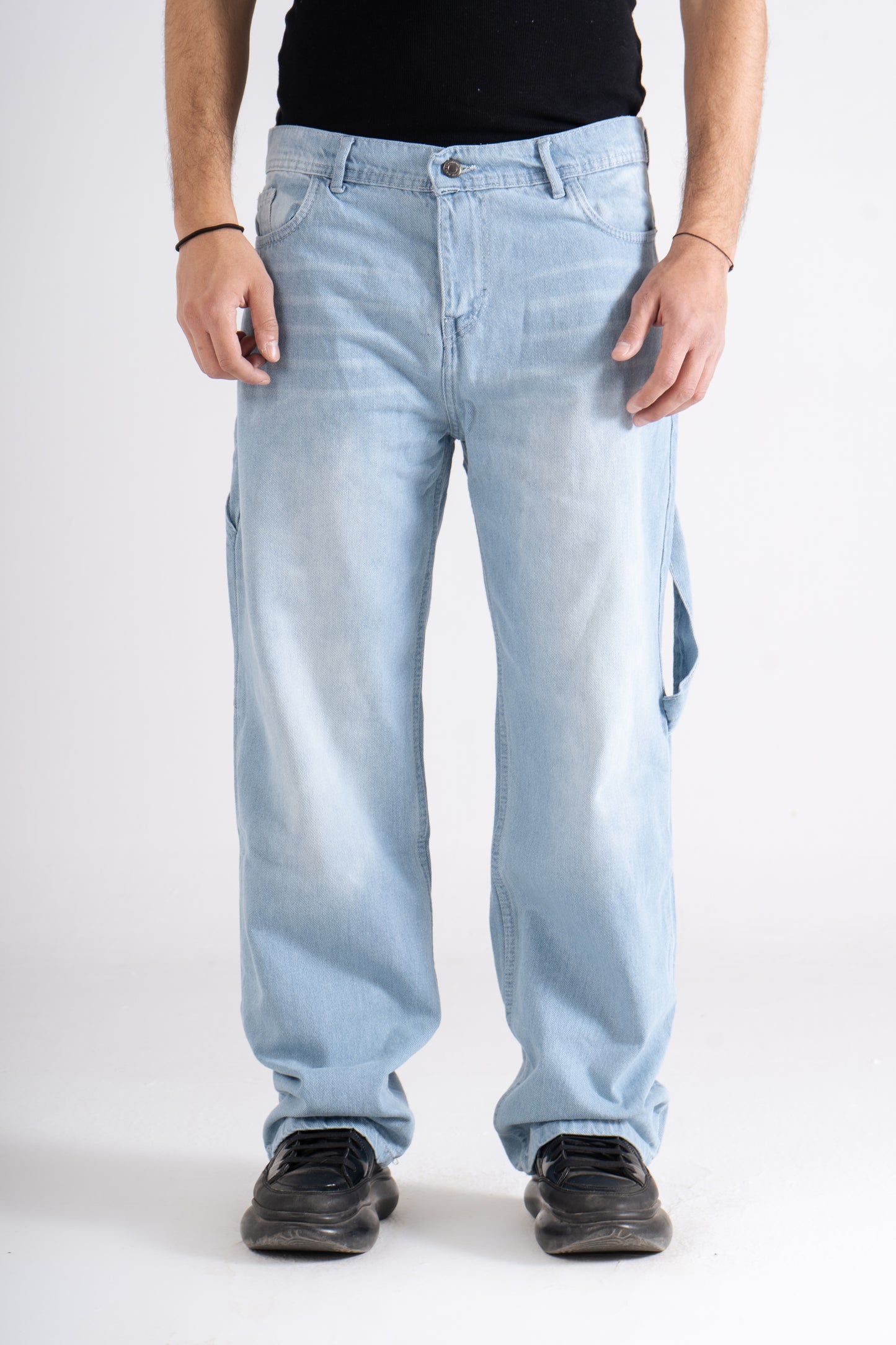 Sky Blue Carpenter Baggy Fit Jeans