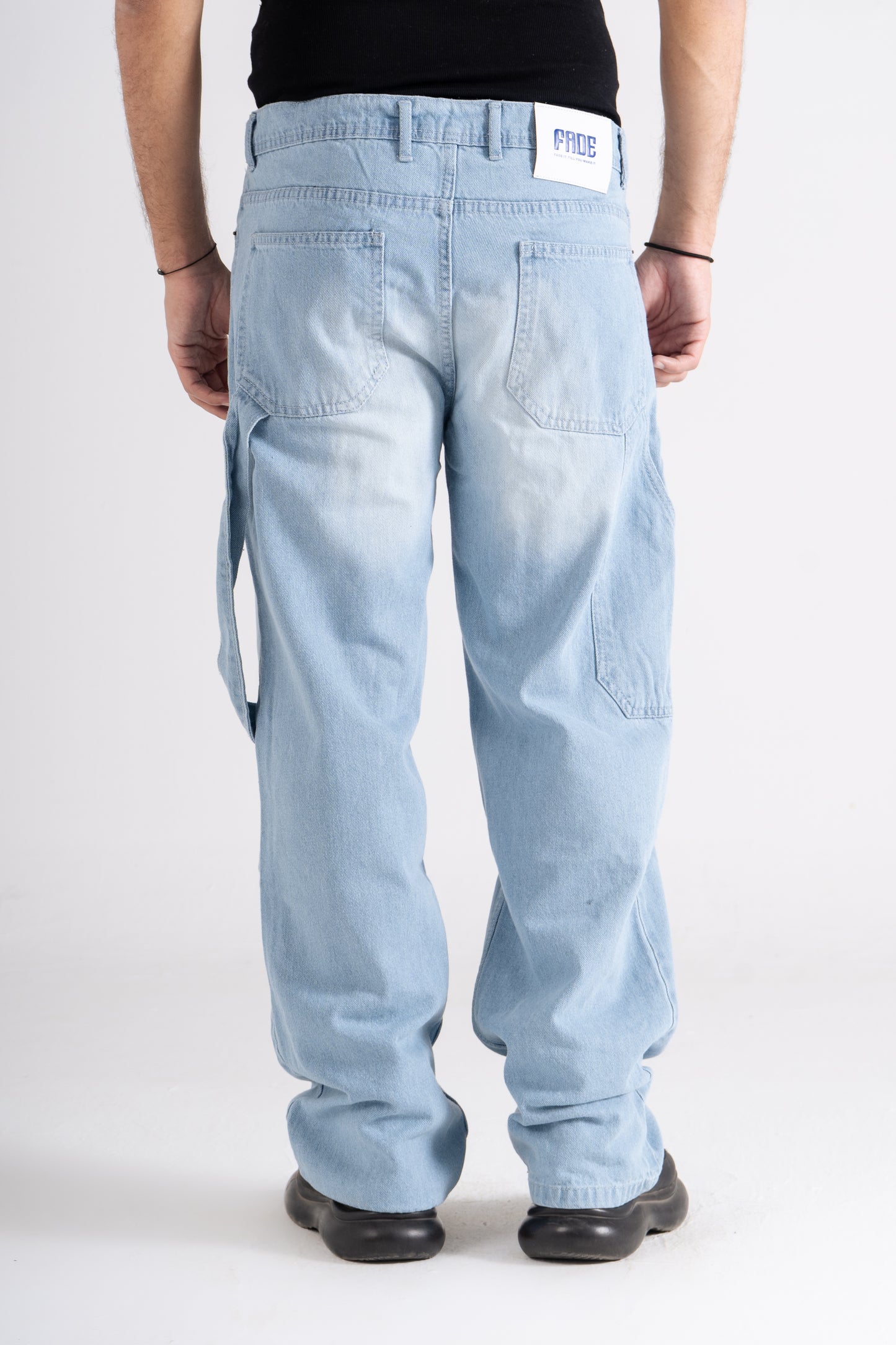 Sky Blue Carpenter Baggy Fit Jeans