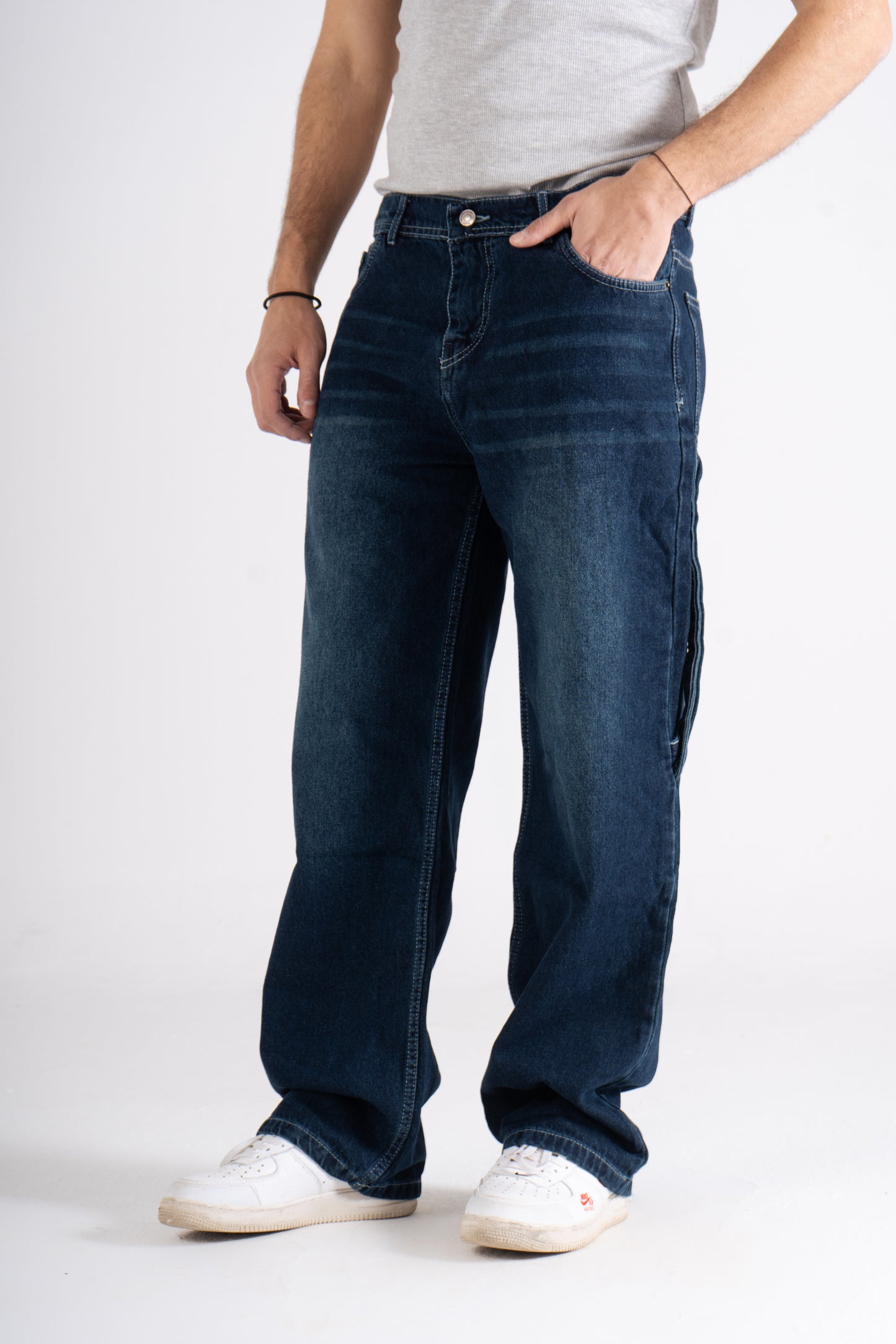 Dark Blue Carpenter Baggy Fit Jeans