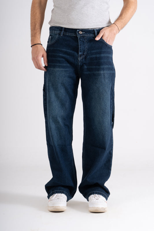 Dark Blue Carpenter Baggy Fit Jeans