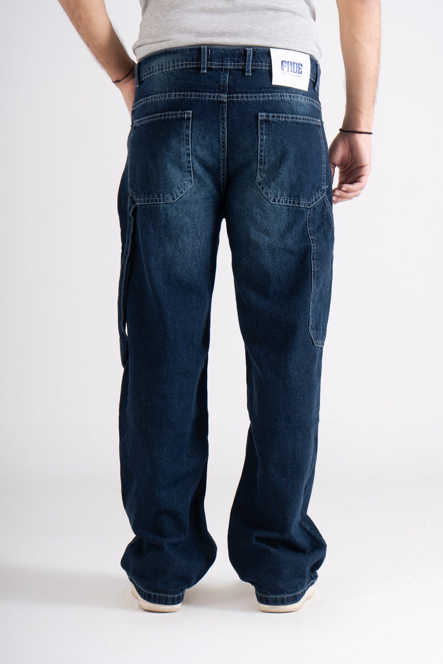 Dark Blue Carpenter Baggy Fit Jeans